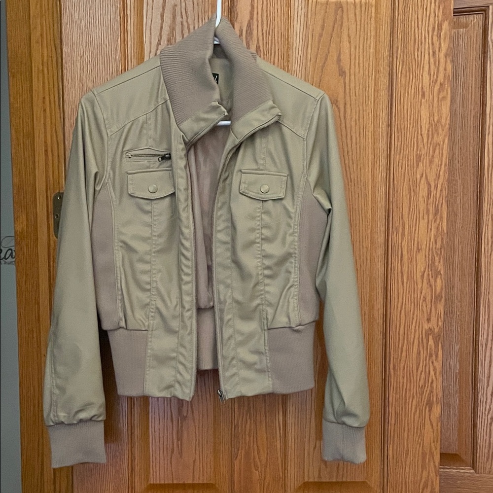 Wet Seal Tan Bomber Jacket